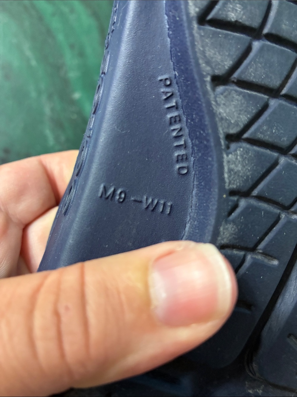 OOFOS Navy Blue Women's Slide Sandals - Picture 4 of 5